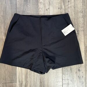 A New Day Womens Black High Rise Tailored Dress Shorts Size 8 NWT